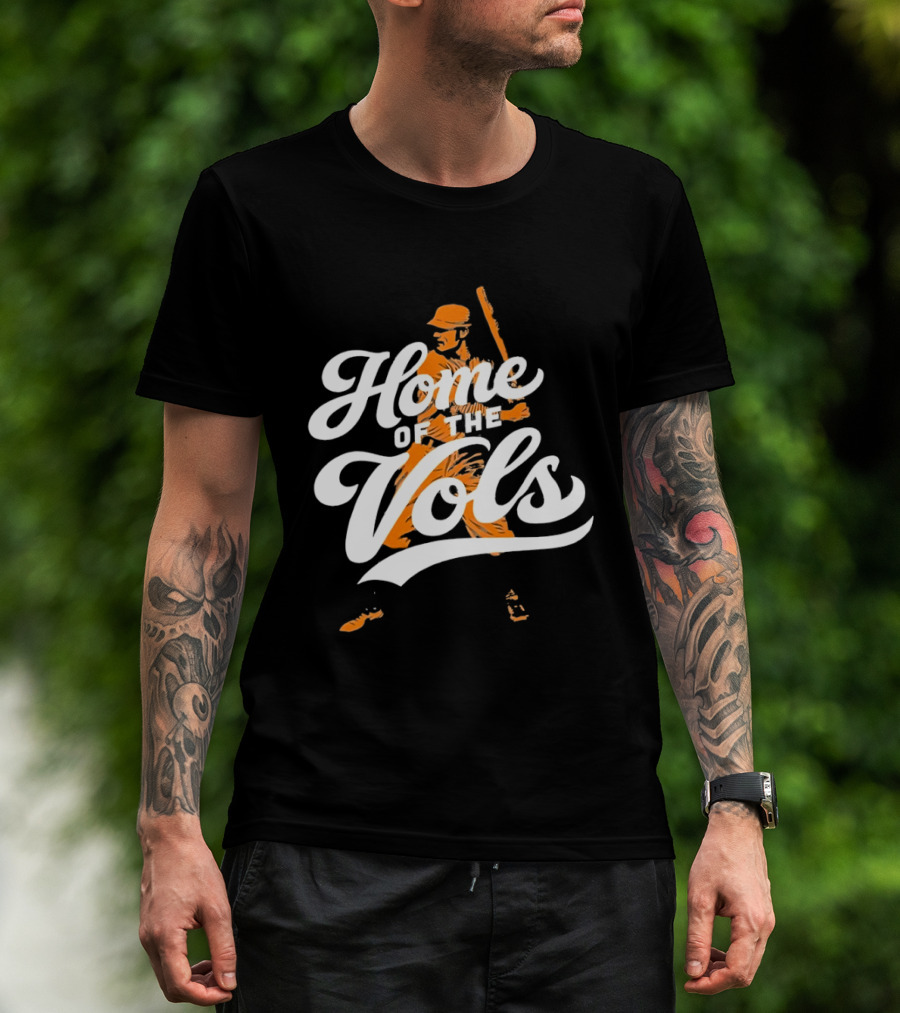 Home Of The Vols Tennessee Baseball Player T-Shirt