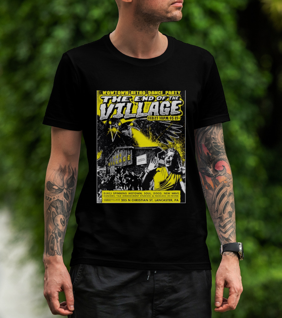 Wowtown Retro Dance Party The End Of The Village Feb 27 10PM Lancaster PA T-Shirt