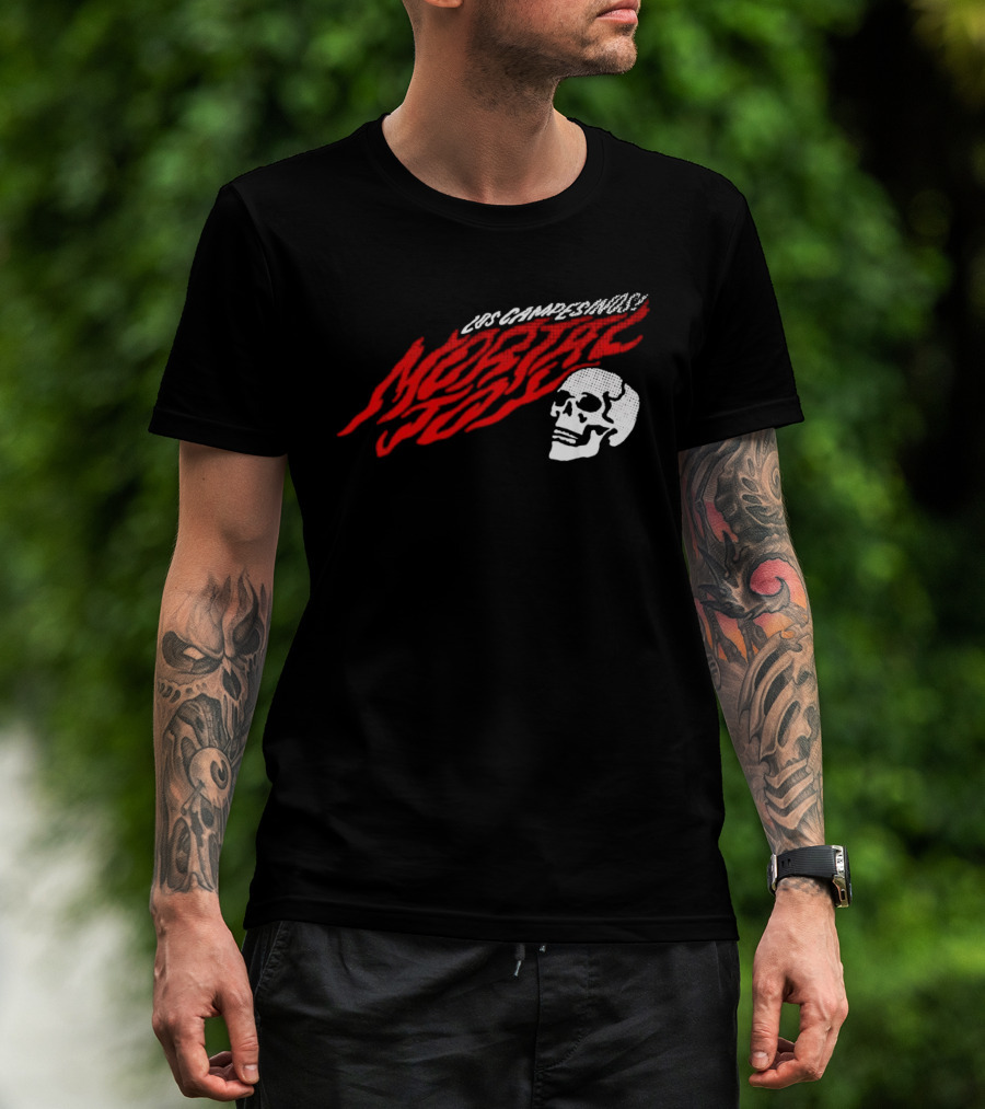 Los Campesinos Mortal Joy Tour Skull Flame T-Shirt