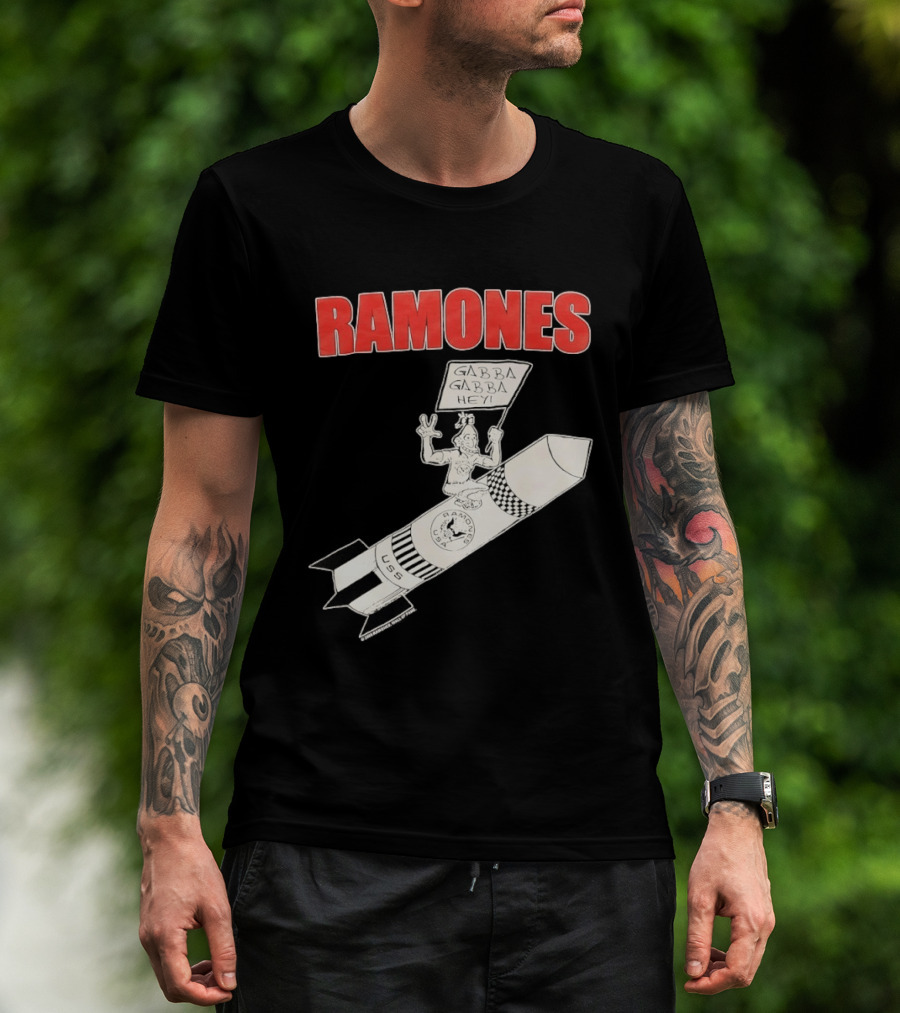Ramones Gabba Gabba Hey USS Rocket Punk T-Shirt