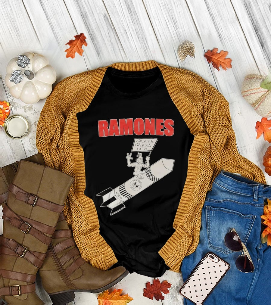 Ramones Gabba Gabba Hey USS Rocket Punk T-Shirt