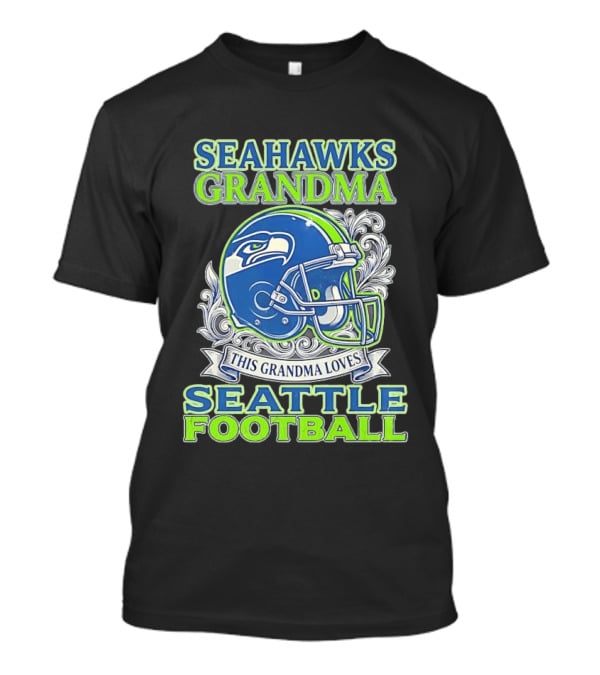 Seahawks Grandma Loves Seattle Football Helmet Seahawks Grandma T-Shirt