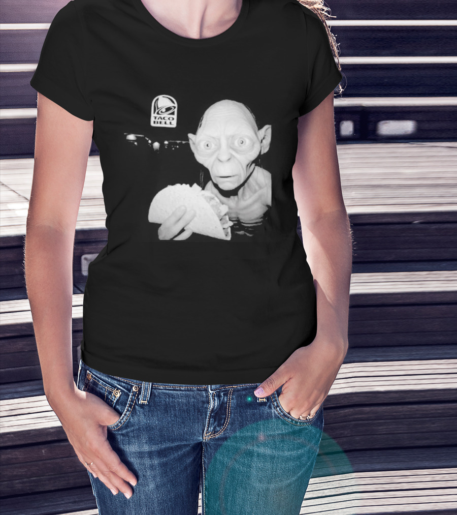 Gollum Taco Bell Mashup Middle Earth Eats Fast Food Iconic Fusion T-Shirt