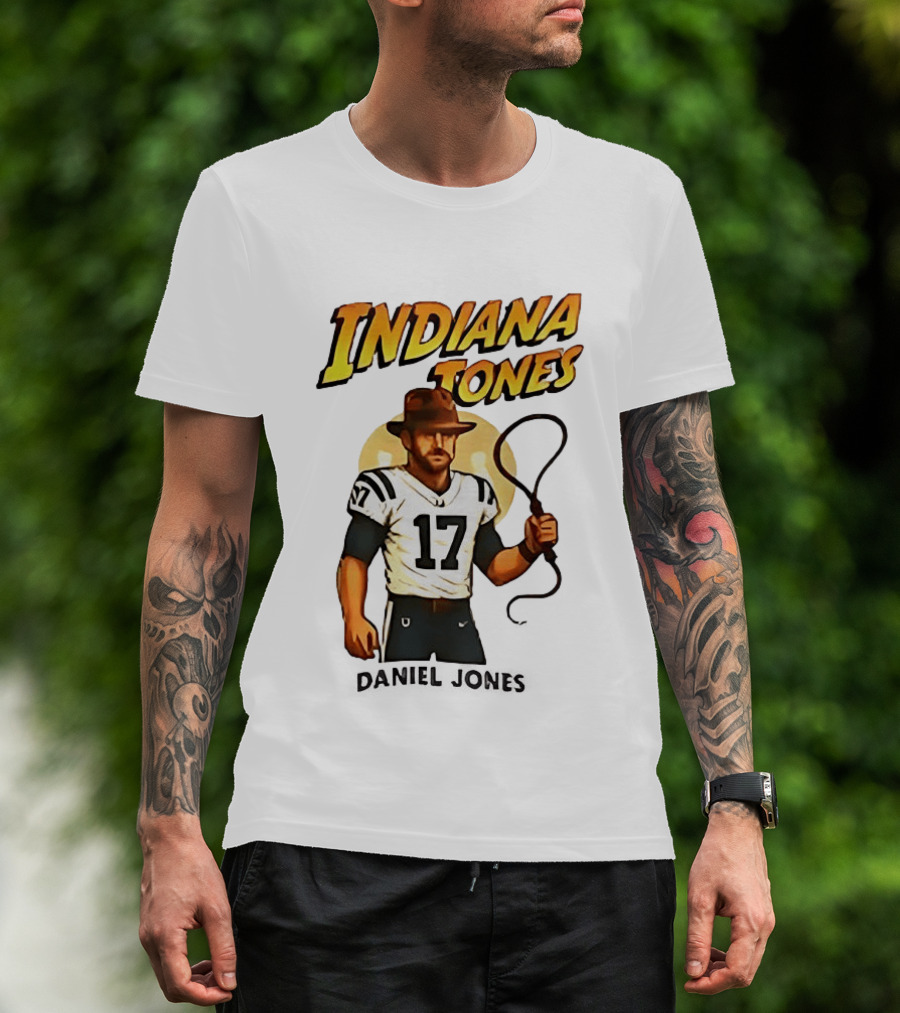 Daniel Jones Indiana Tones 17 Football Adventure T-Shirt