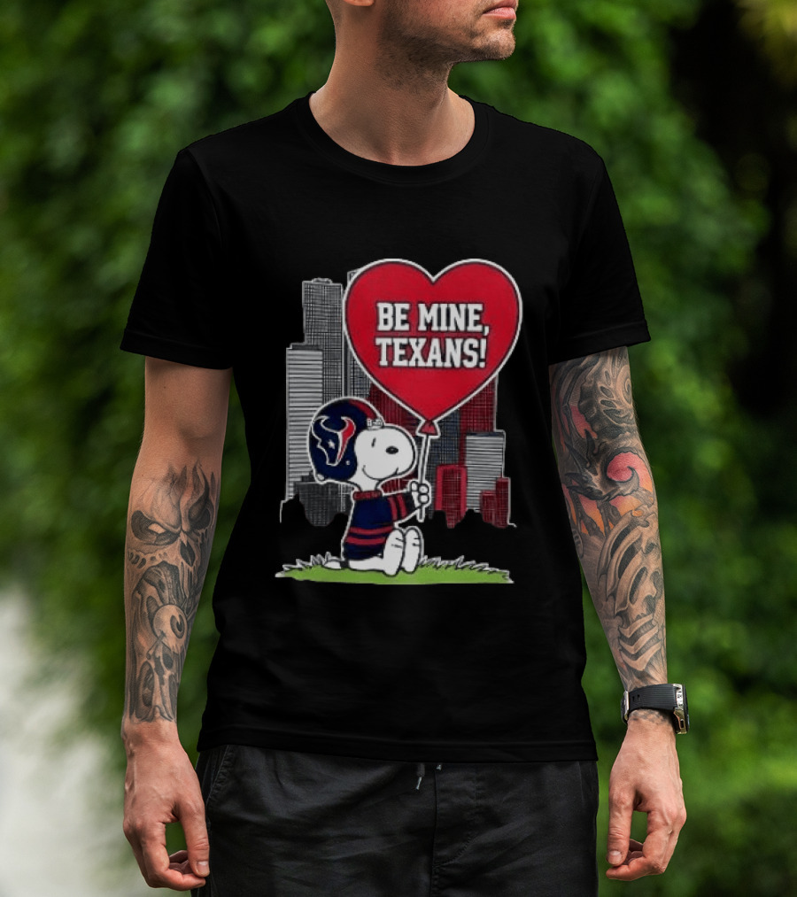 Houston Texans Snoopy Valentine Be Mine Texans 2026 T-Shirt