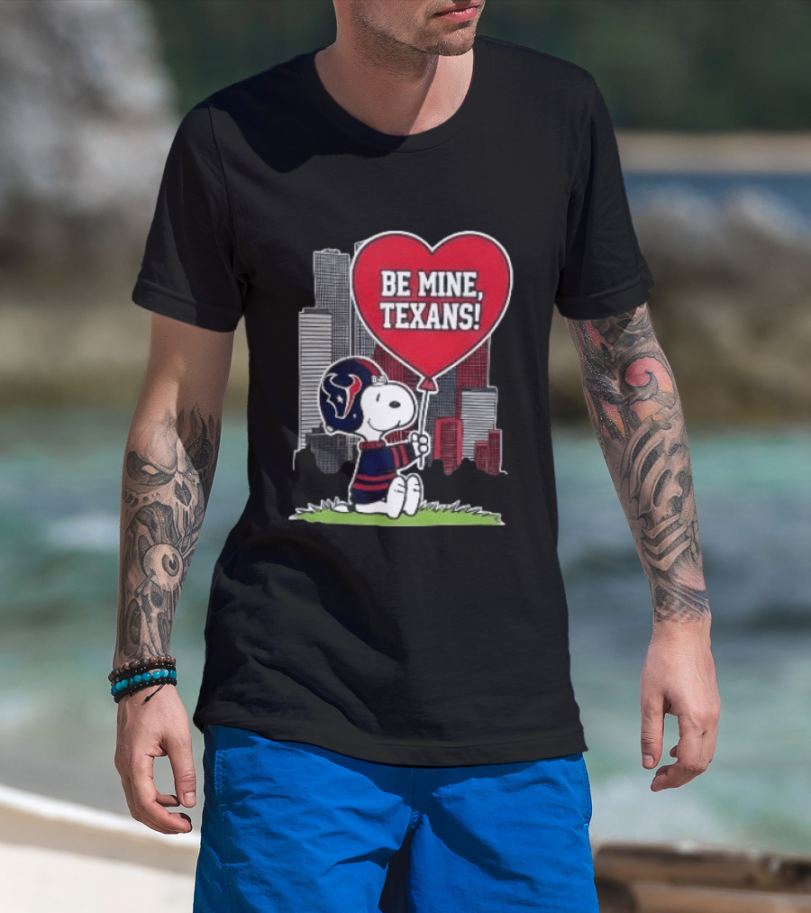 Houston Texans Snoopy Valentine Be Mine Texans 2026 T-Shirt