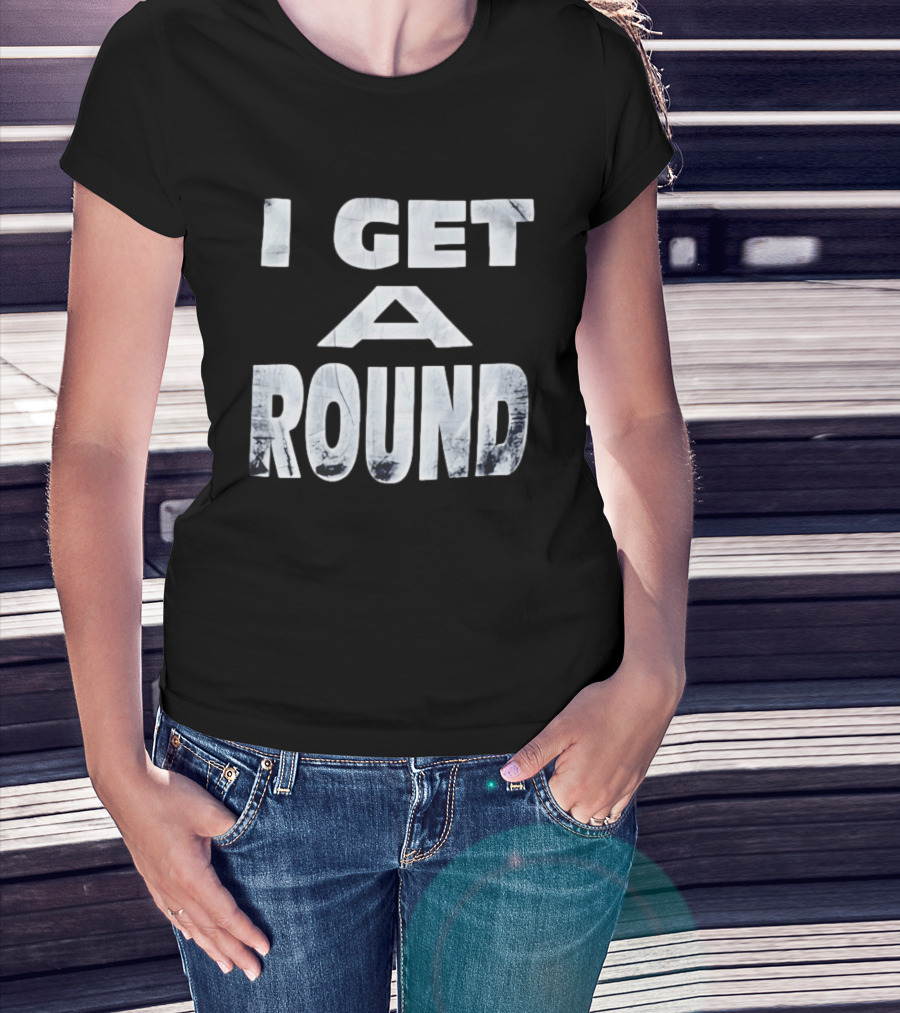 I Get A Round Tie Dye Marble T-Shirt