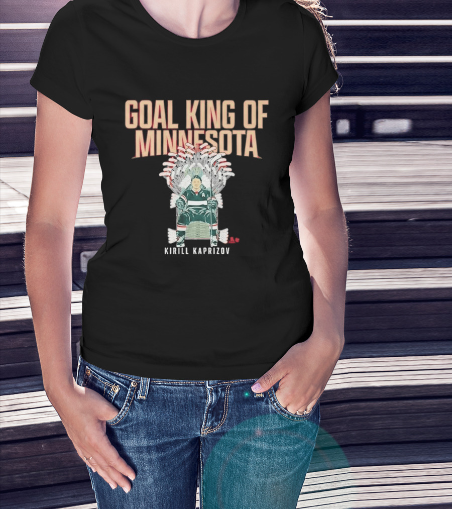 Kirill Kaprizov Goal King Of Minnesota Hockey Throne T-Shirt