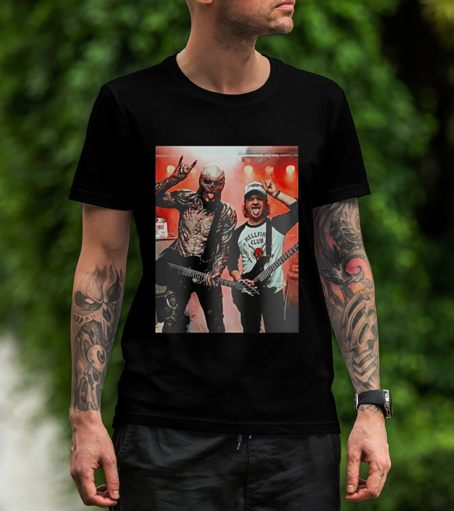 Vecna Dustin Henderson Hellfire Club Stranger Things Guitar Jam Session T-Shirt