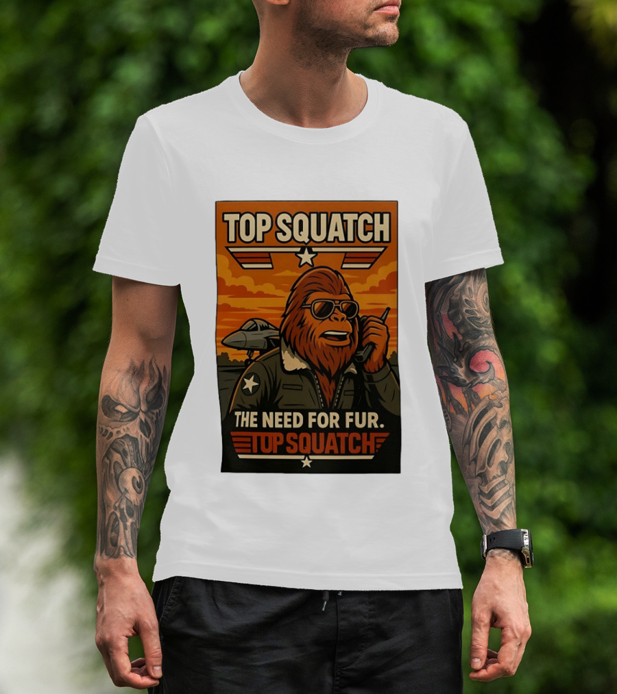 Top Squatch The Need For Fur Top Squatch Aviation T-Shirt