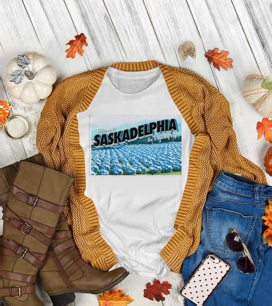 Welcome to Saskadelphia The Tragically Hip Iconic Music Tour T-Shirt