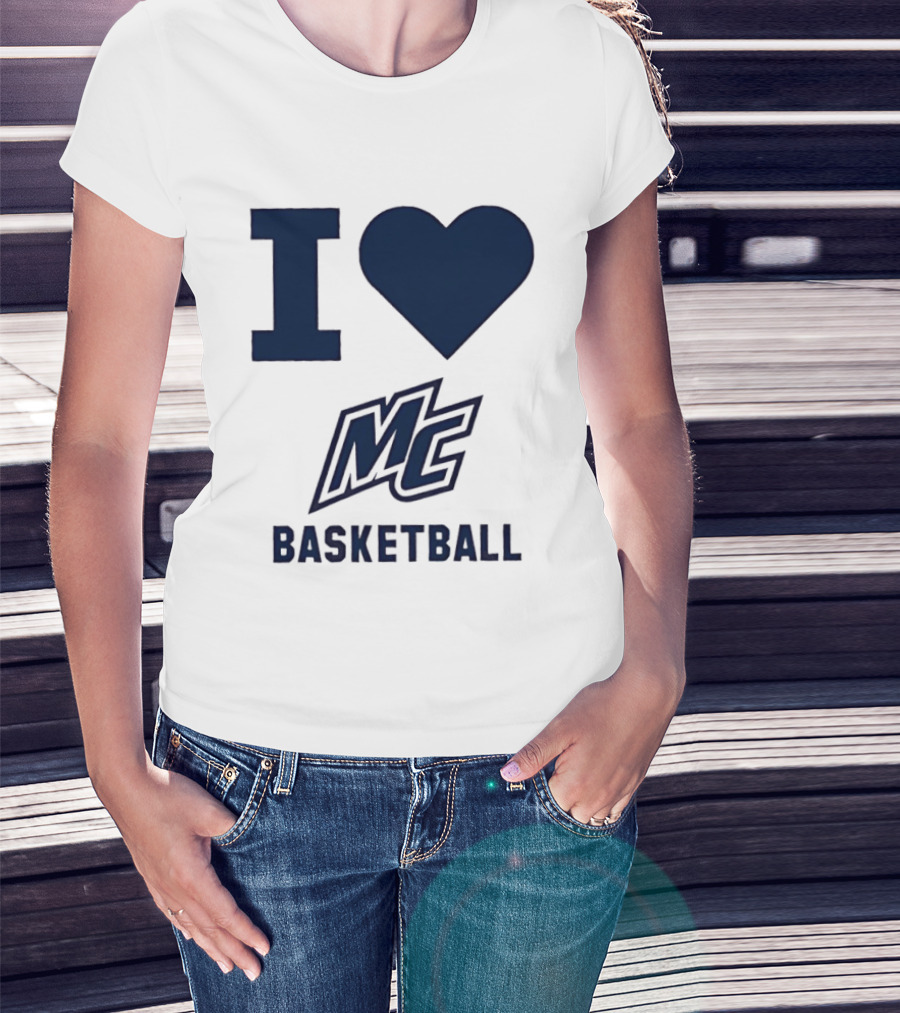 I Love MC Basketball Merrimack College T-Shirt