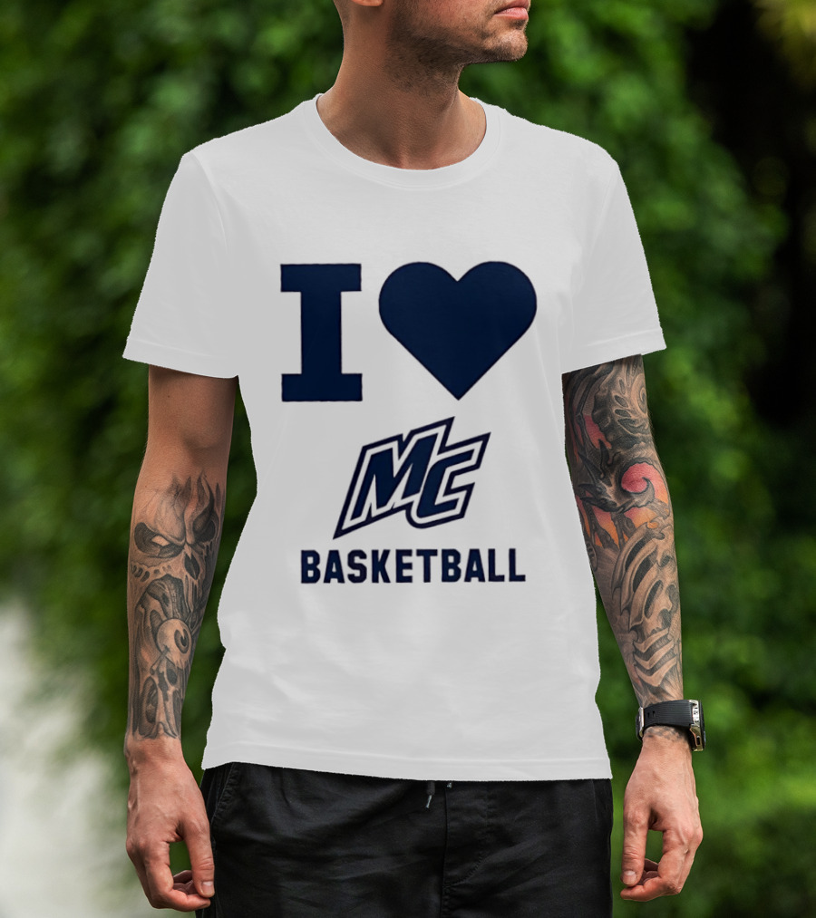 I Love MC Basketball Merrimack College T-Shirt