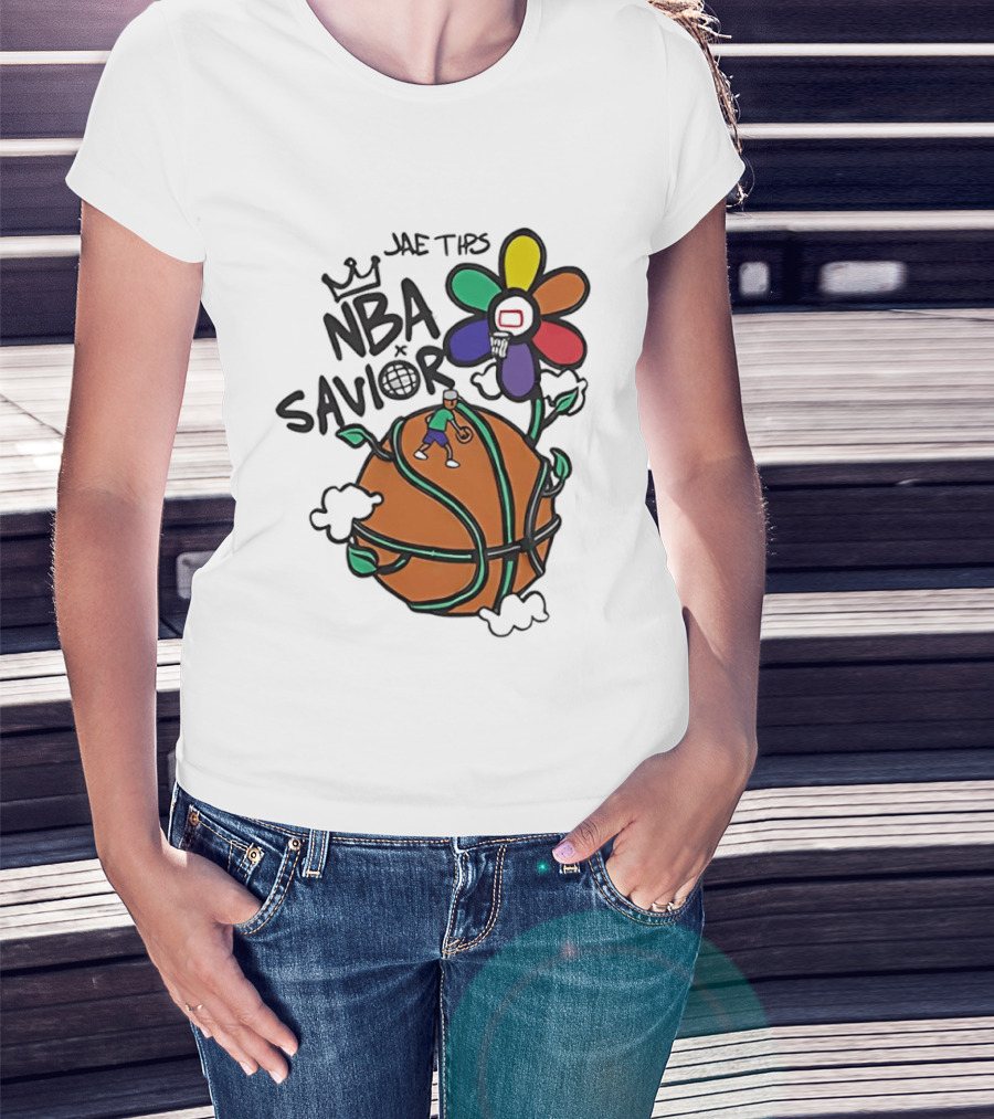 Jae Tips NBA Savior Basketball Flower Planet Player T-Shirt