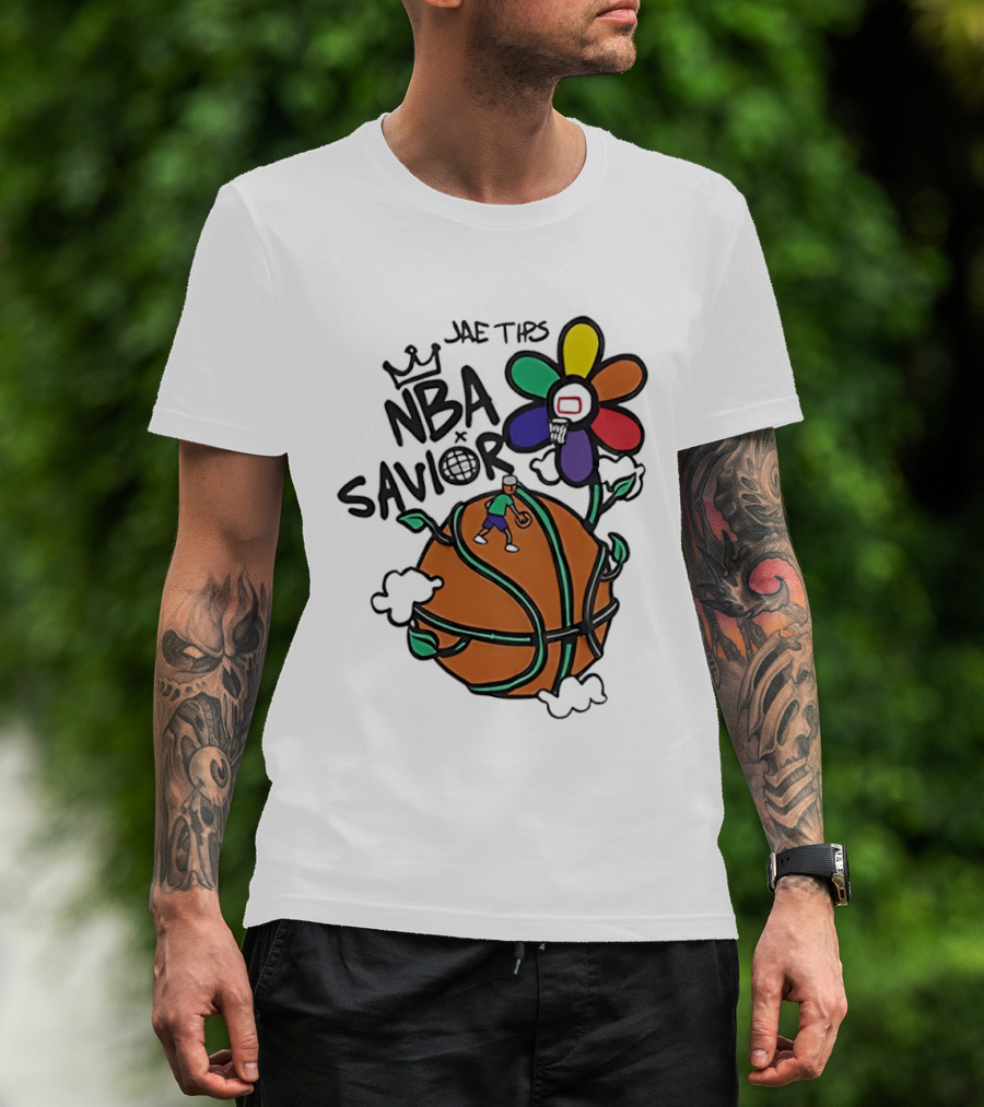 Jae Tips NBA Savior Basketball Flower Planet Player T-Shirt