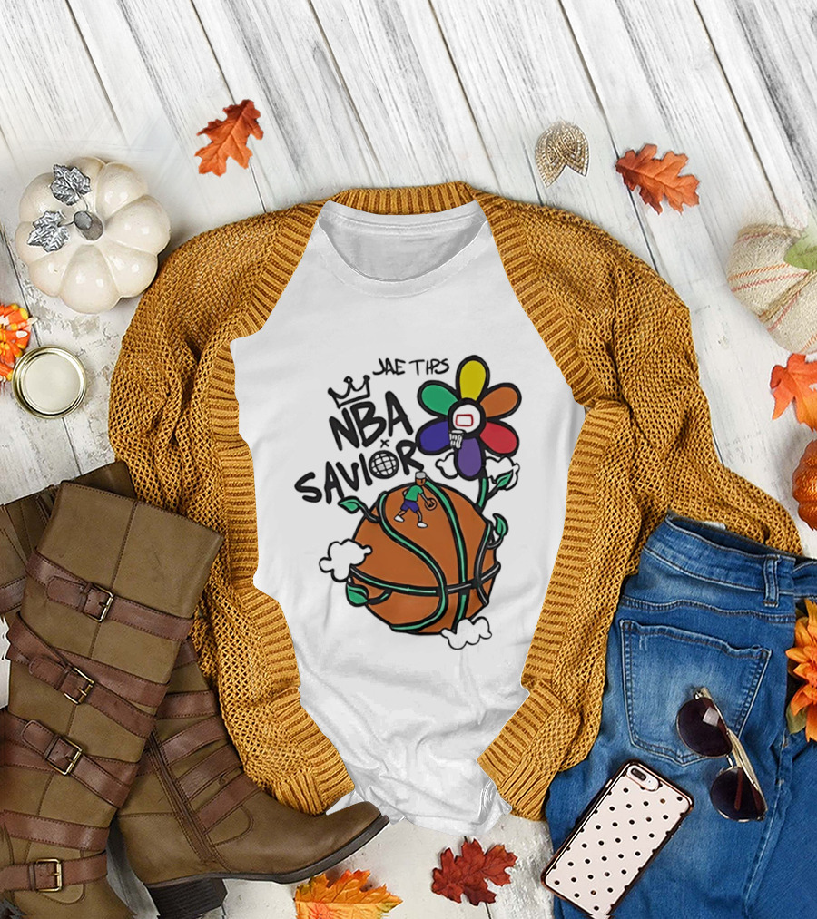 Jae Tips NBA Savior Basketball Flower Planet Player T-Shirt