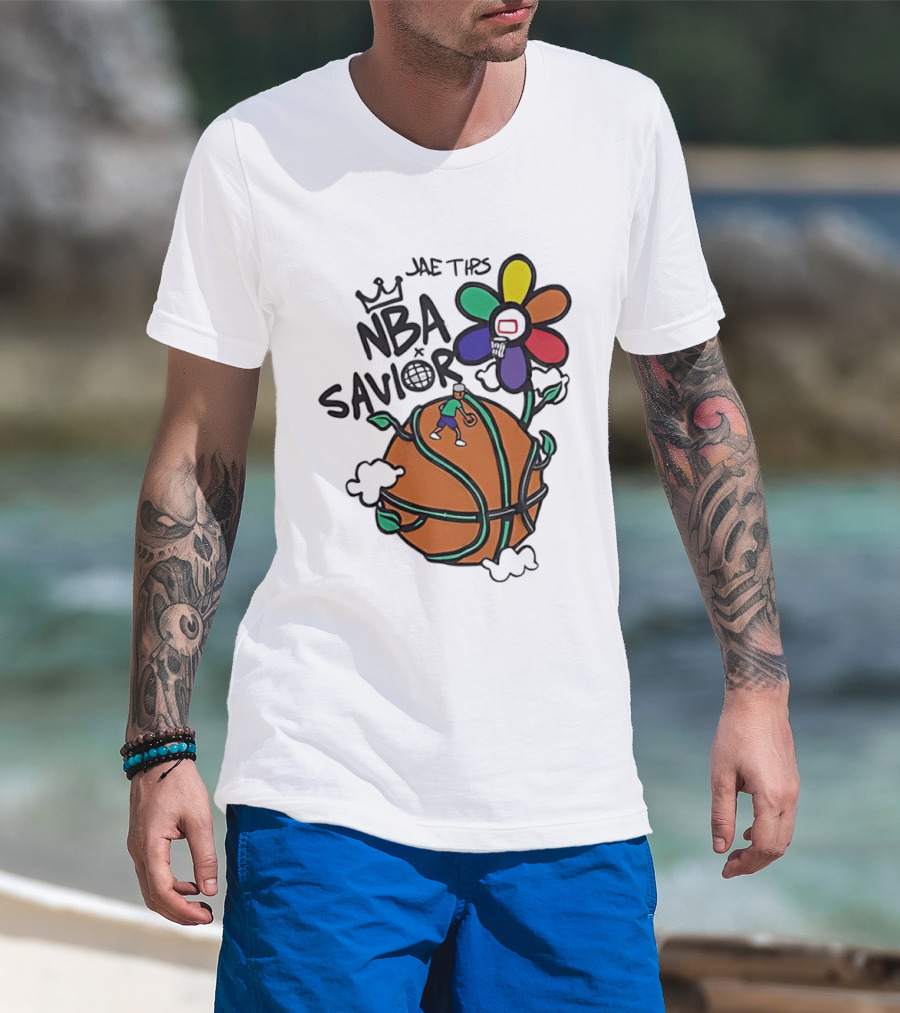 Jae Tips NBA Savior Basketball Flower Planet Player T-Shirt