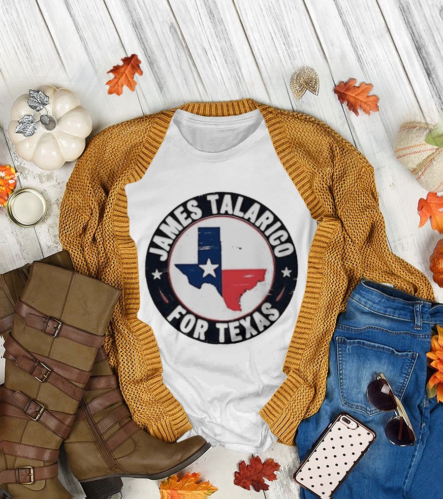 James Talarico For Texas Campaign Texas Map Star T-Shirt