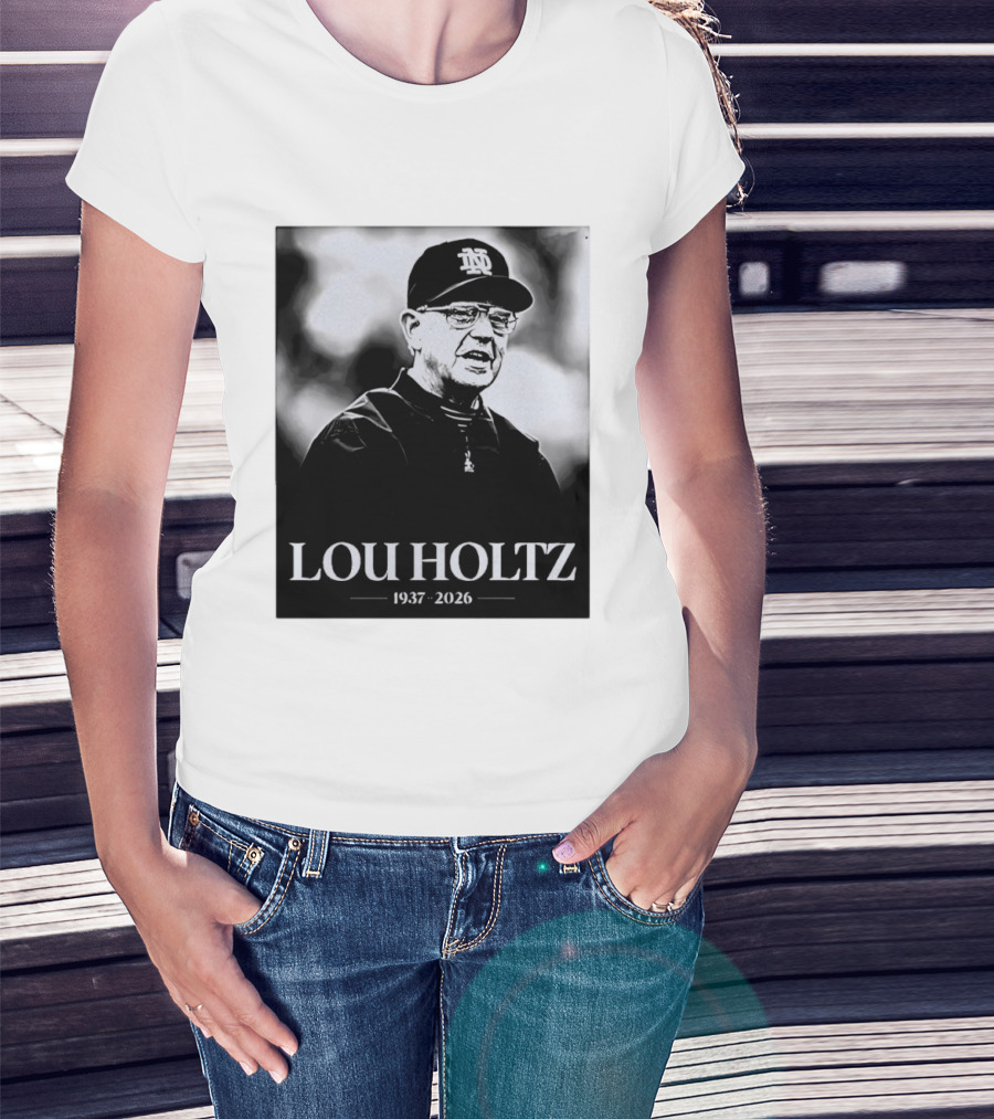 Lou Holtz 1937 2026 Notre Dame Coach Memorial T-Shirt