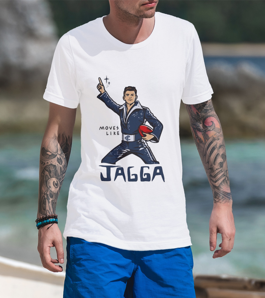 Jagga Moves Like Elvis Presley Carlton Football T-Shirt