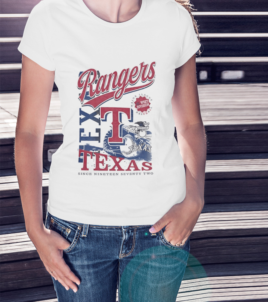Texas Rangers EST 1972 Vintage Logo And Text Baseball Team T-Shirt