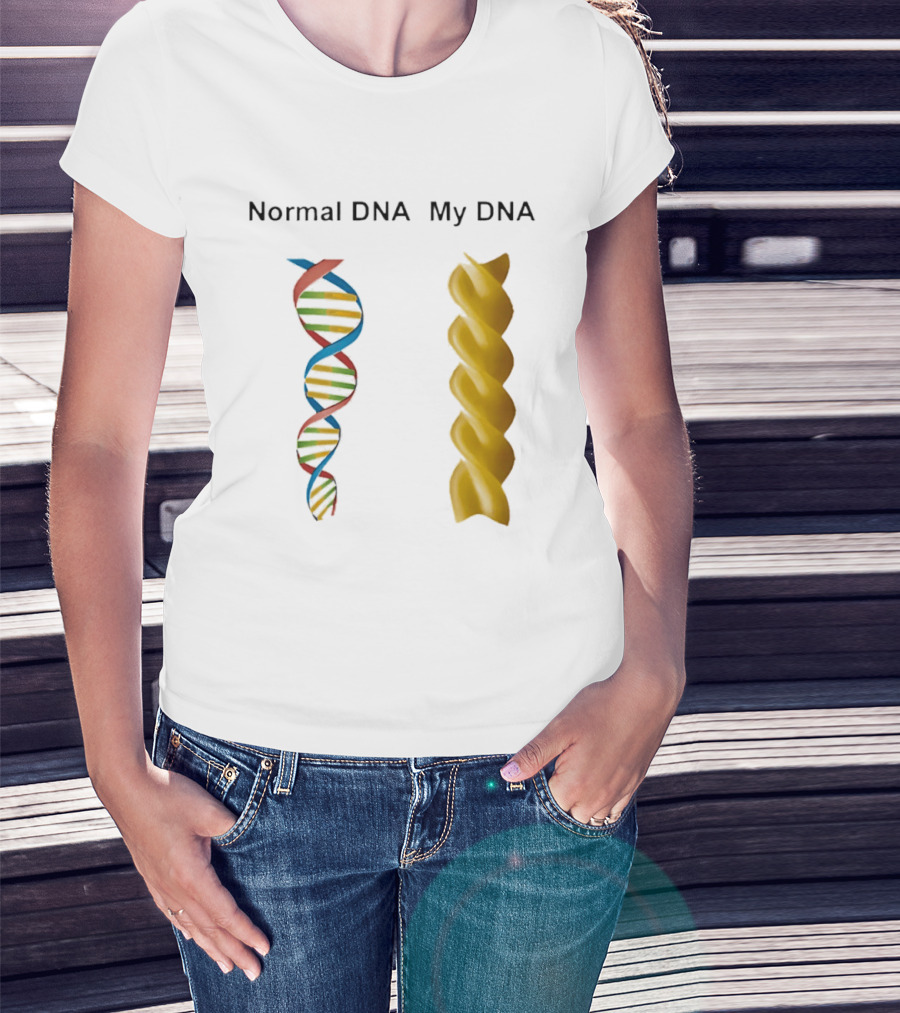 Normal DNA My DNA Fusilli Pasta Twist Humor T-Shirt