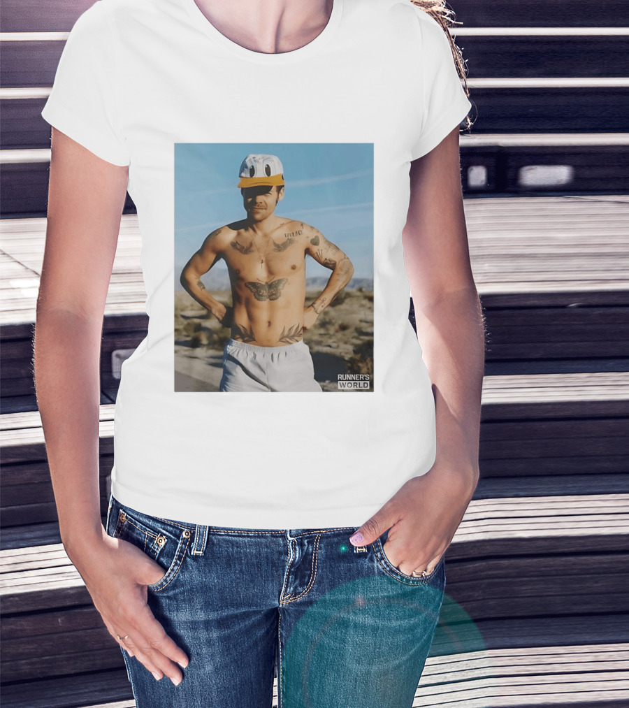 Harry Donald Duck Cap Runner's World Desert Tattoos T-Shirt