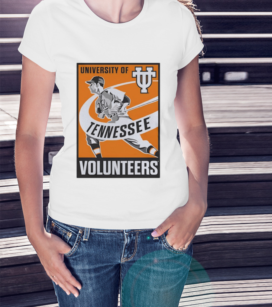 University Of Tennessee Volunteers Baseball Batter Icon UT T-Shirt