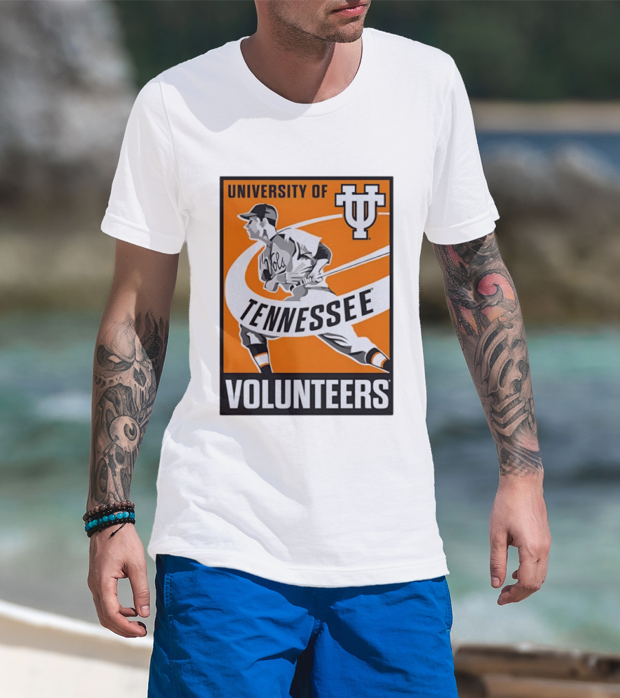 University Of Tennessee Volunteers Baseball Batter Icon UT T-Shirt