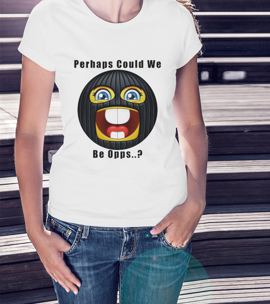 Perhaps Could We Be Opps? Emoji Masked Face T-Shirt
