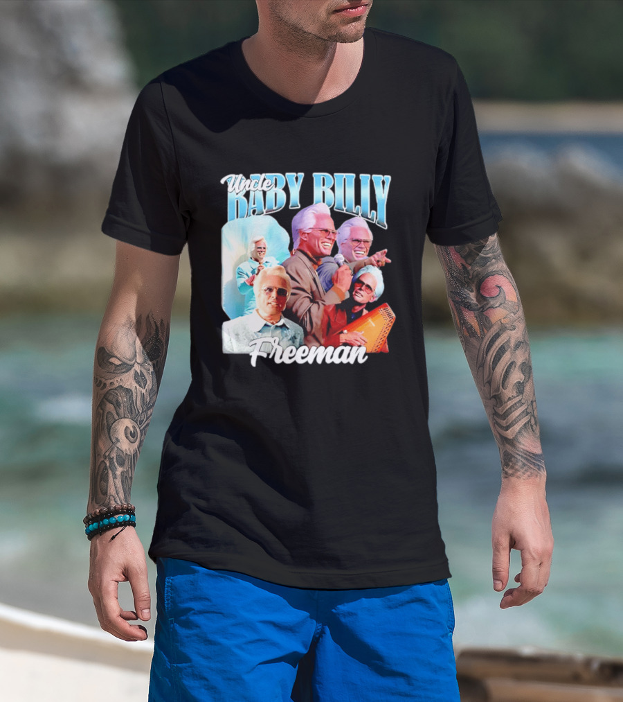Uncle Baby Billy Freeman Character Collage T-Shirt