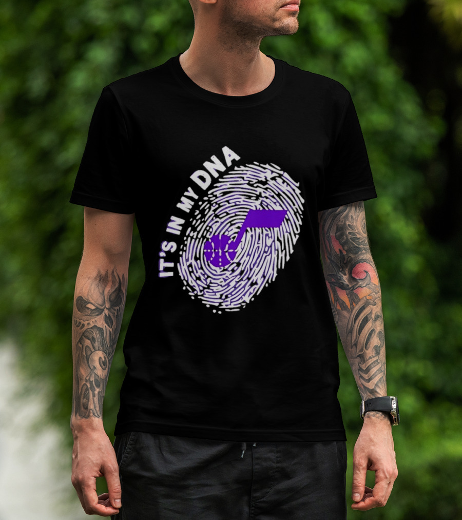 Utah Jazz It's In My DNA Fingerprint Basketball Fan T-Shirt