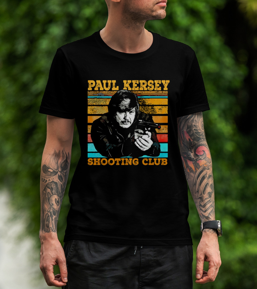 Paul Kersey Shooting Club Retro Style Gunman T-Shirt