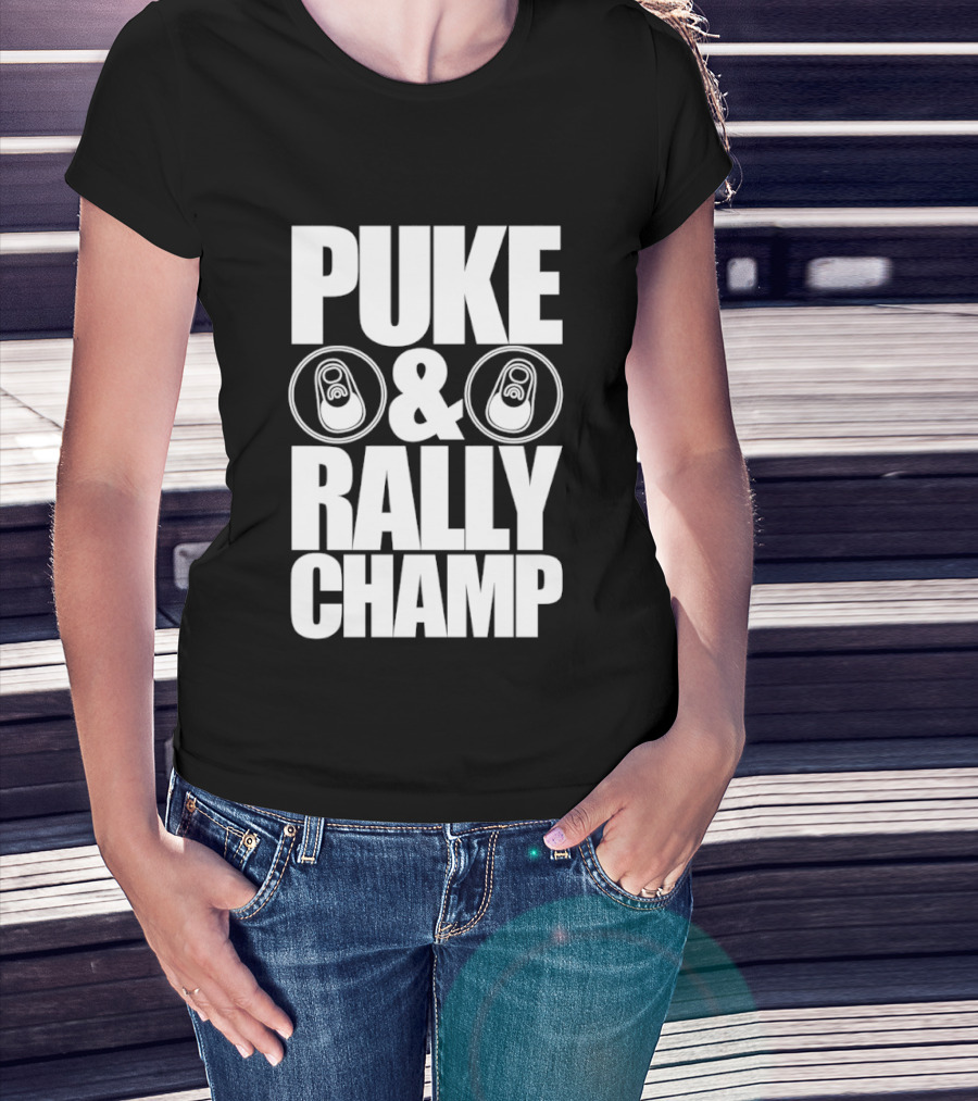 Puke And Rally Champ Soda Can Lids Fun T-Shirt