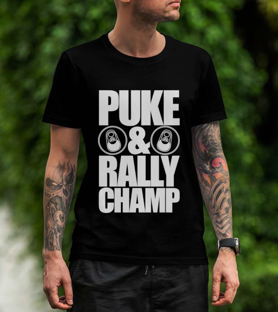 Puke And Rally Champ Soda Can Lids Fun T-Shirt
