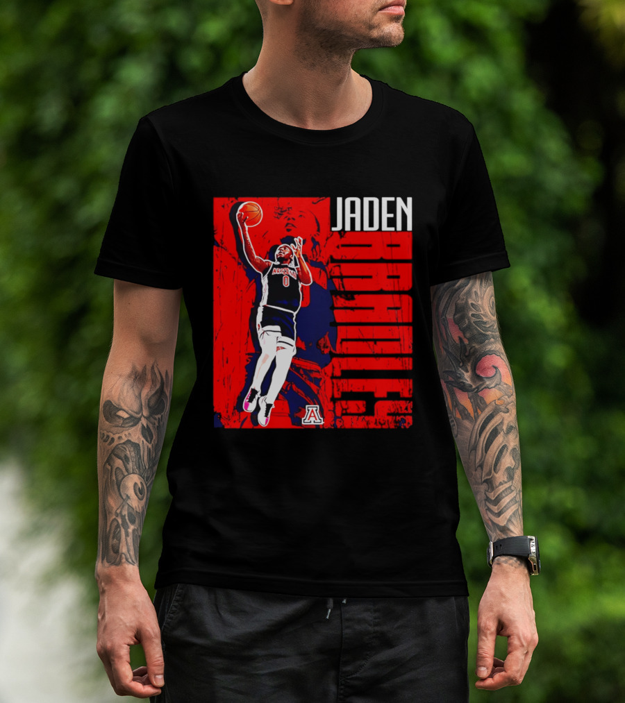 Jaden Bradley Arizona Wildcats NCAA Basketball Player Collage T-Shirt