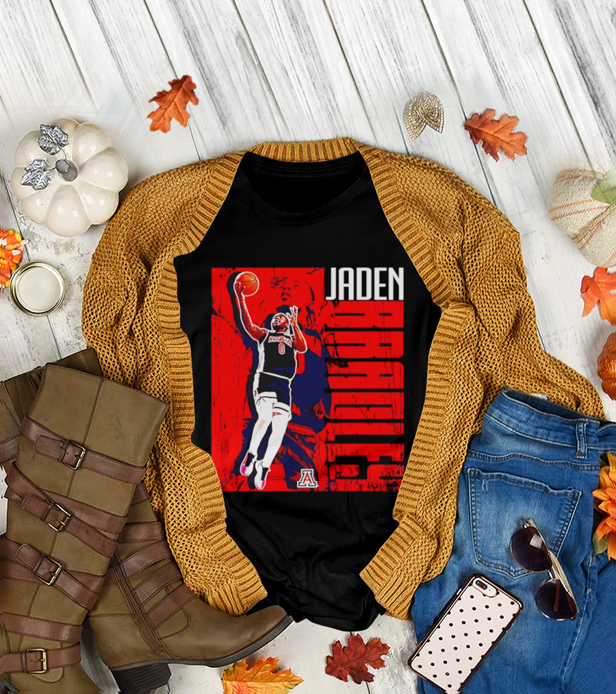 Jaden Bradley Arizona Wildcats NCAA Basketball Player Collage T-Shirt