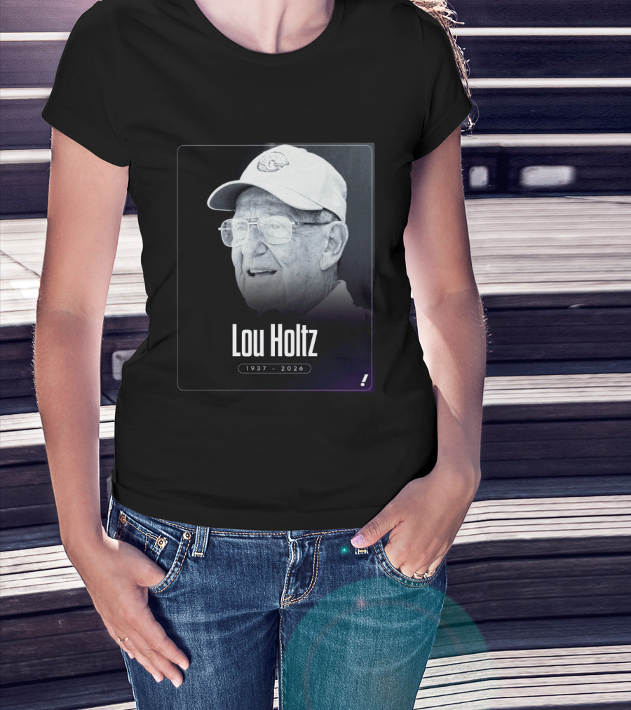 Lou Holtz 1937 2026 Notre Dame Icon Memoriam T-Shirt