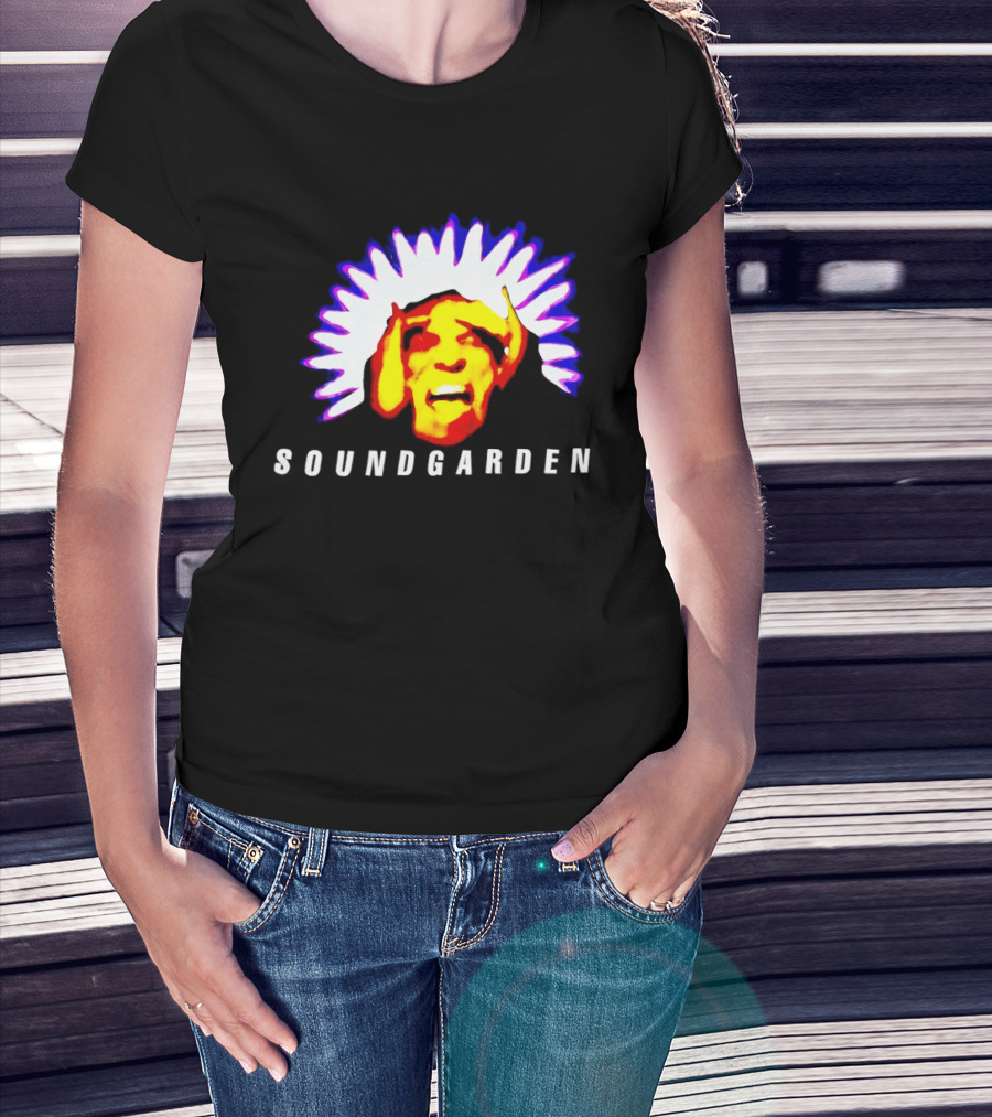 Soundgarden Black Hole Sun Surreal Face Psychedelic T-Shirt