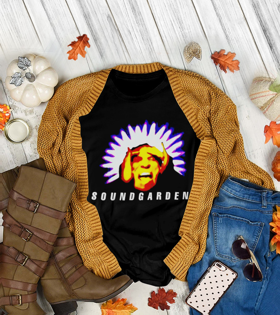 Soundgarden Black Hole Sun Surreal Face Psychedelic T-Shirt