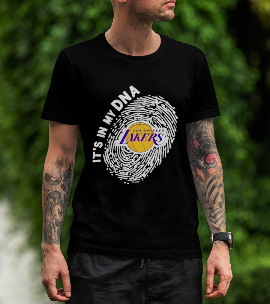 Los Angeles Lakers It's In My DNA Fingerprint T-Shirt