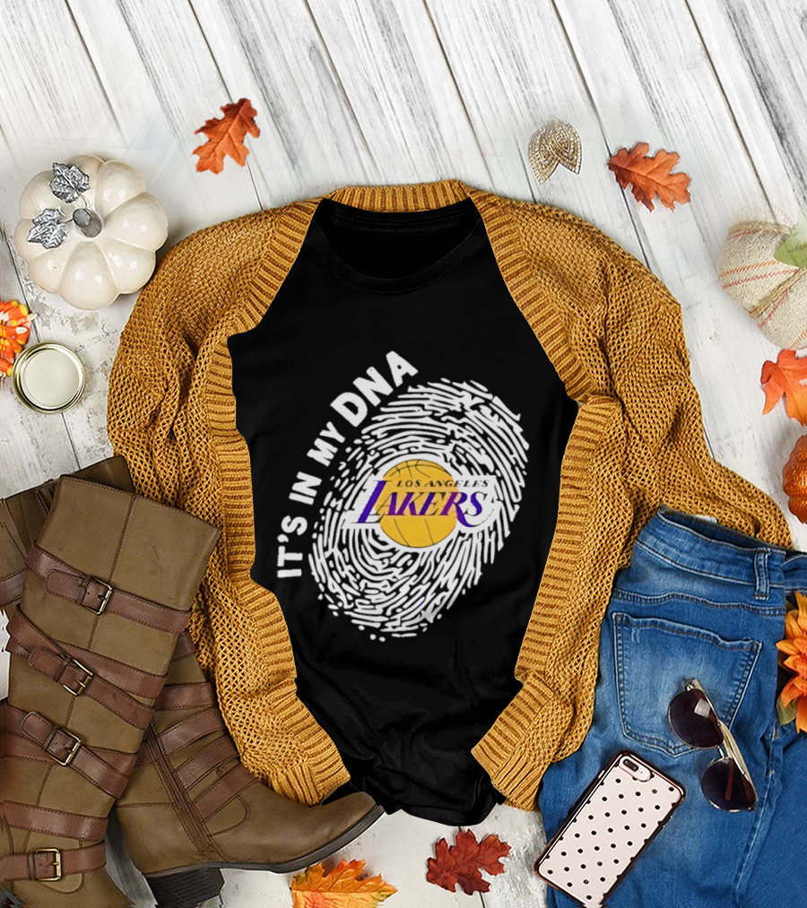 Los Angeles Lakers It's in My DNA Fingerprint T-Shirt