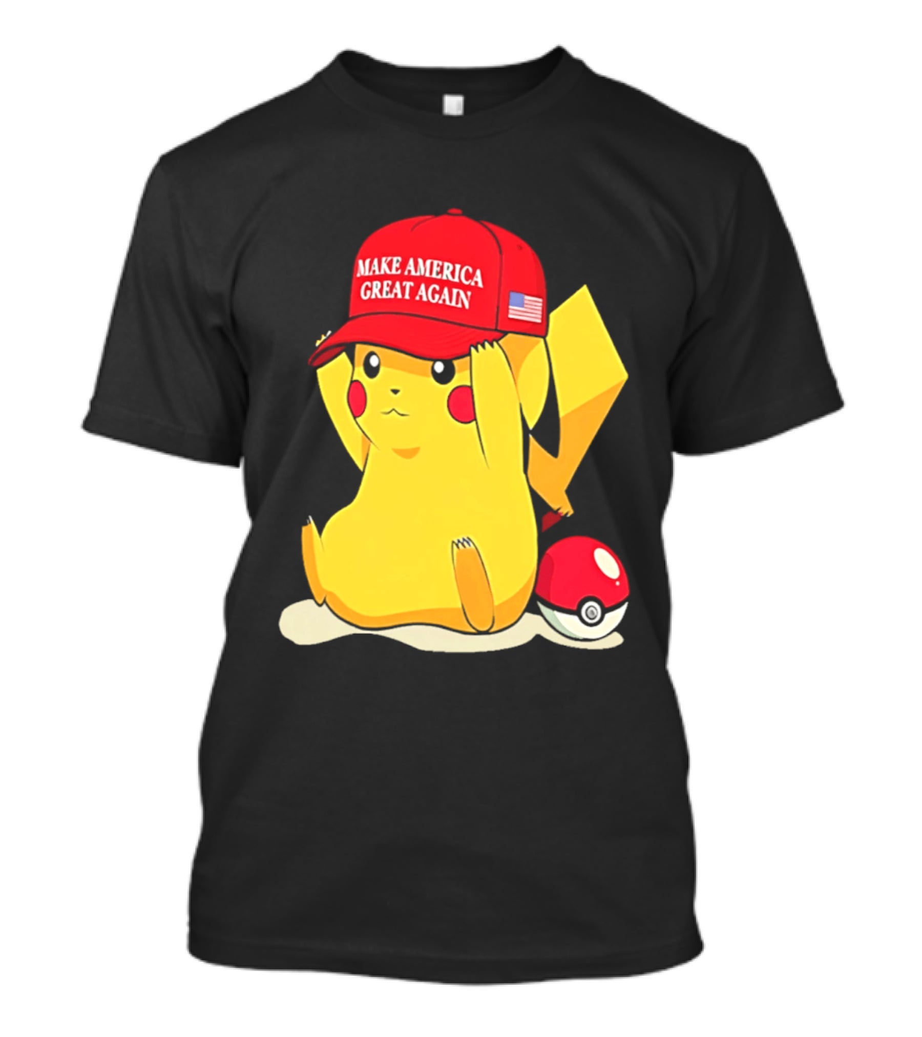 MAGA Pikachu Make America Great Again Hat Pokemon Fan Trend T-Shirt