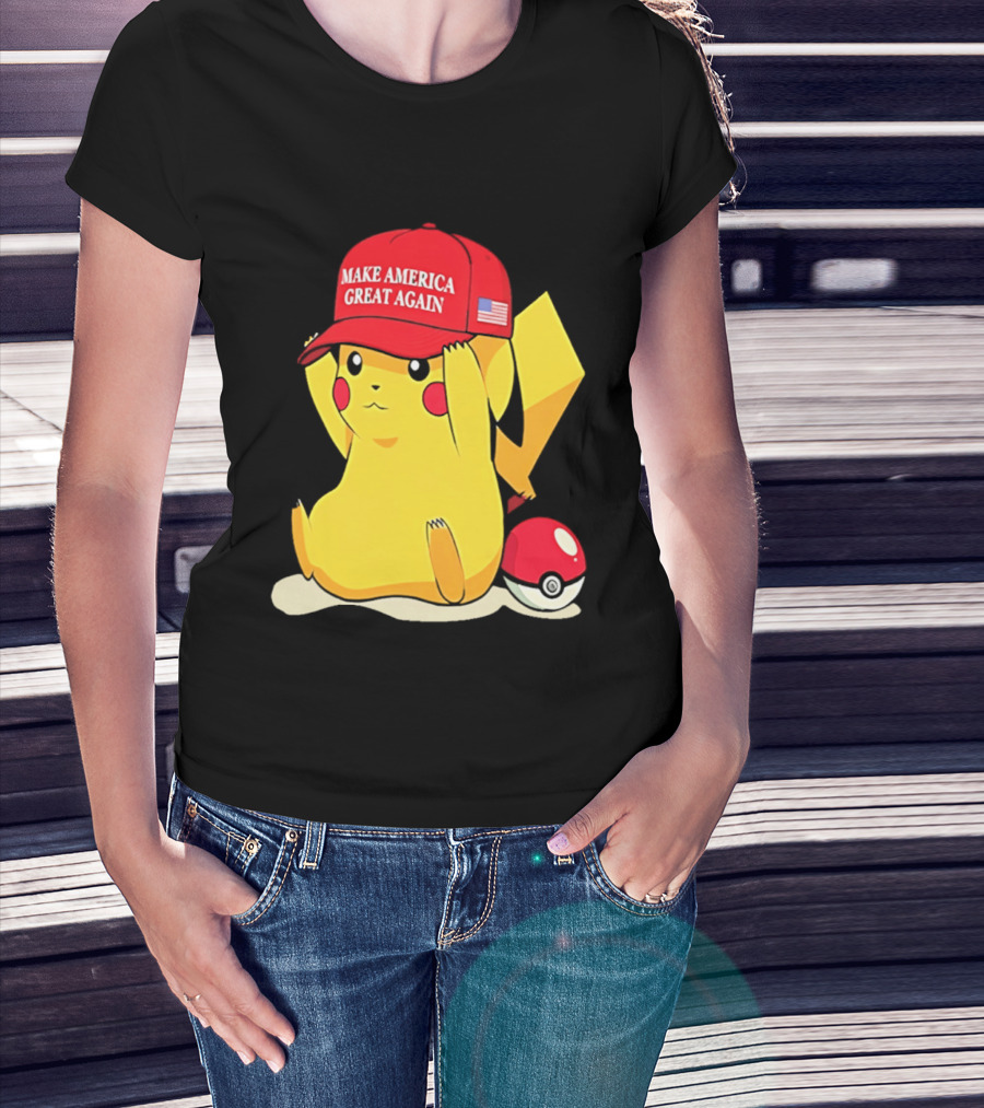 MAGA Pikachu Make America Great Again Hat Pokemon Fan Trend T-Shirt