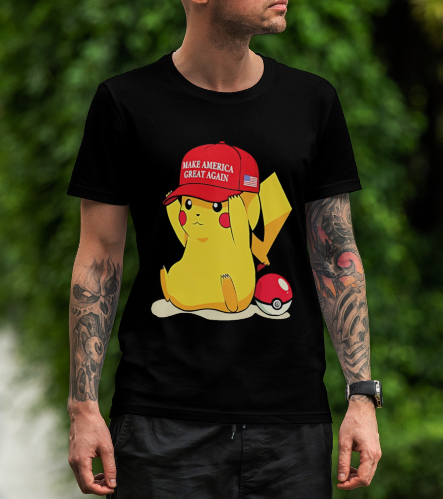MAGA Pikachu Make America Great Again Hat Pokemon Fan Trend T-Shirt