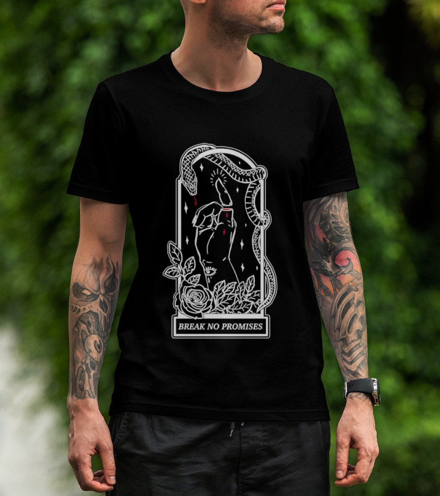 Break No Promises Snake Finger Roses T-Shirt