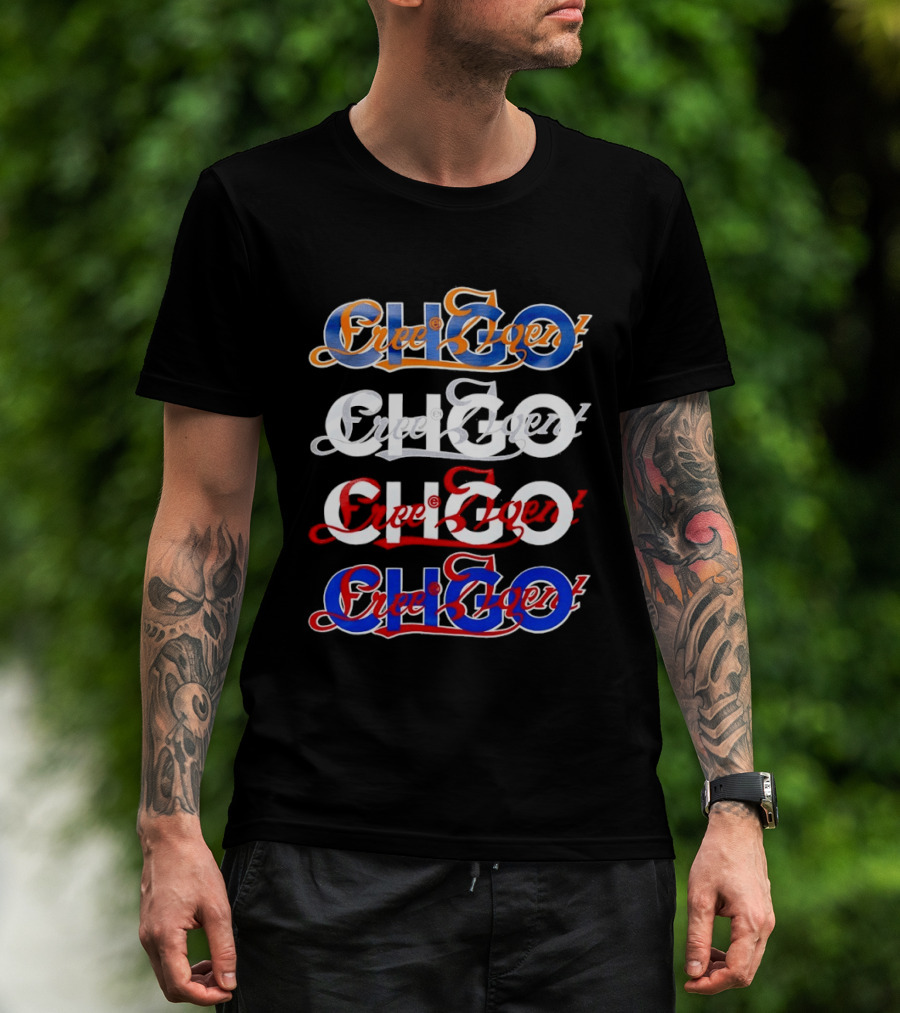 Chicago Bears Cubs Bulls White Sox Free Agent CHGO T-Shirt