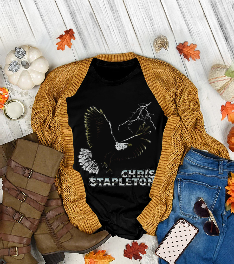 Chris Stapleton Bald Eagle with Lightning T-Shirt