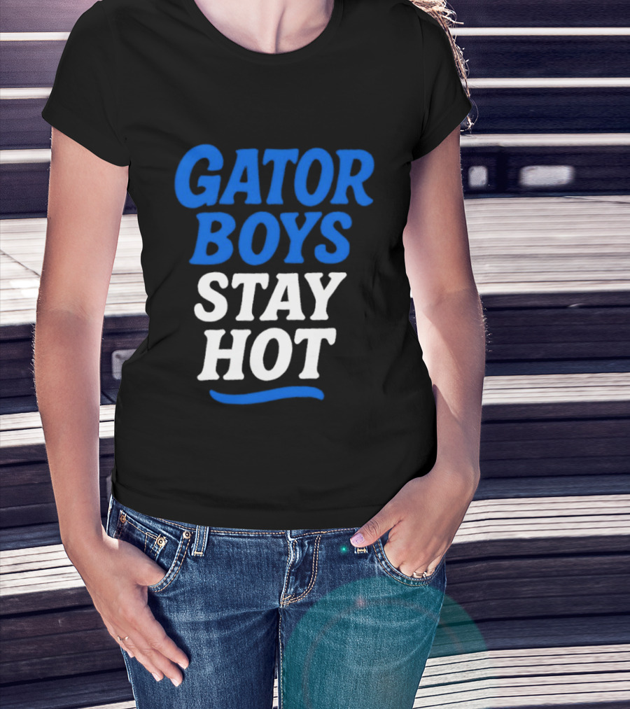 Florida Gator Boys Stay Hot Blue And White T-Shirt