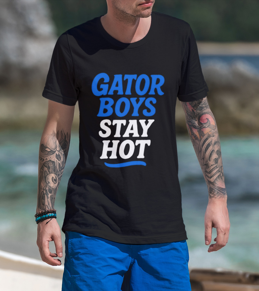 Florida Gator Boys Stay Hot Blue And White T-Shirt